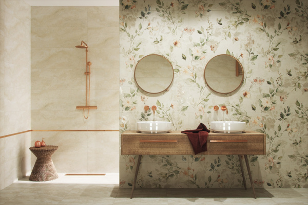 Настенный декор Tubadzin Pravia flower 132x89,8 (4 элемента)