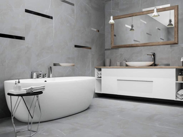 Универсальная плитка (керамогранит) Tubadzin Grey Pulpis POL 119.8x119.8 см