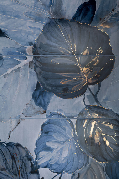 Настенный декор 4-х элементовый Tubadzin Blue Stone 4x74.8x29.8 (74.8x119.8) см