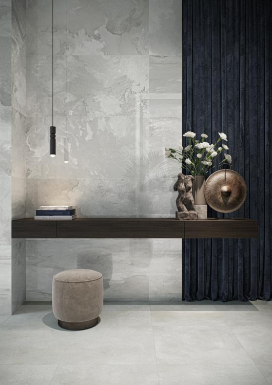 Универсальная плитка (керамогранит) Alaplana Urano grey POL 120x59.5 см