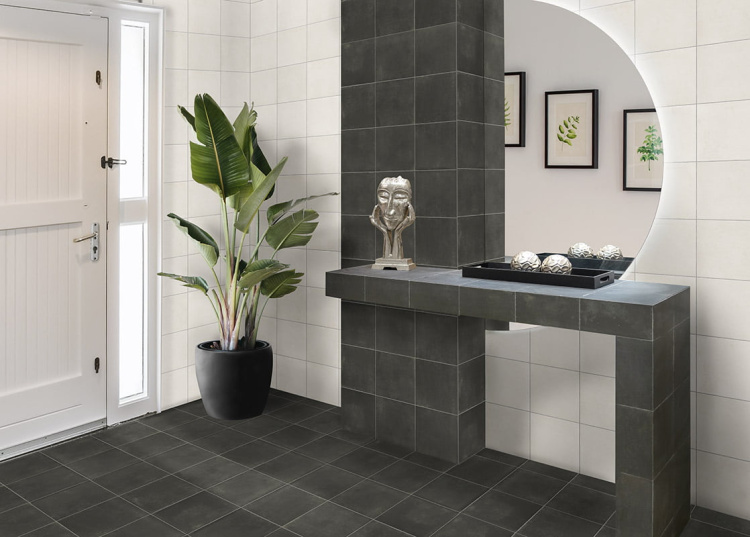 Универсальная плитка (керамогранит) Maiznu Nostalgy black 20x20 см