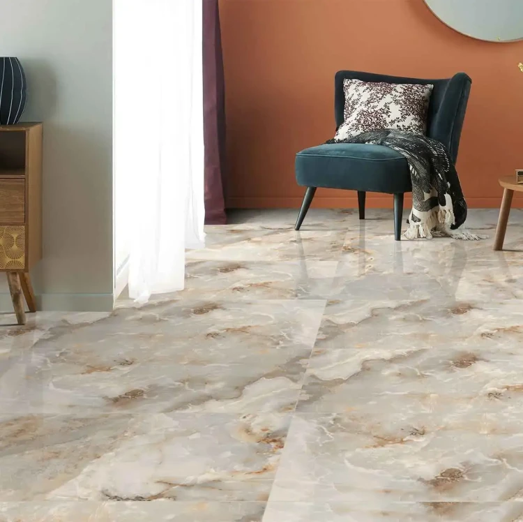 Универсальная плитка (керамогранит) Eternal Onyx Fantasy glossy 120x60 см