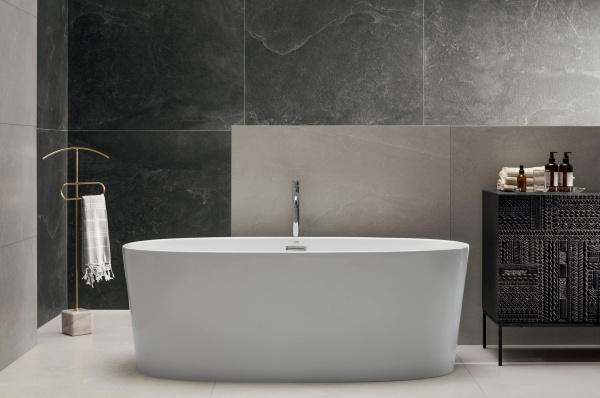 Универсальная плитка (керамогранит) Tubadzin Grand Cave Graphite STR 274.8x119.8 см