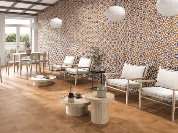 Настенная плитка (из керамогранита) Realonda Bari Lattice Cotto Cobalt 33x33 см