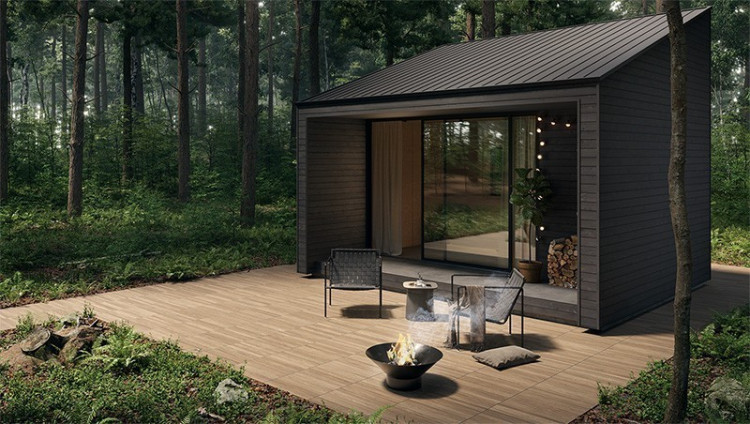 Утолщенная плитка (керамогранит) Tubadzin Wood Deck koraTER STR 59.8x59.8x1.8 см