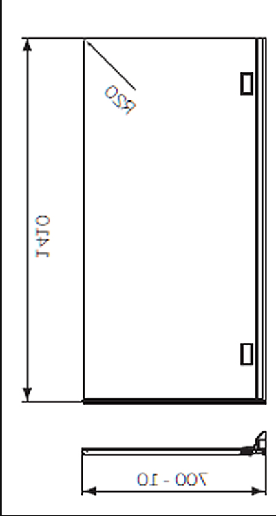 Ширма на ванну односекционная  Kolo Niven 70x140 см, левая