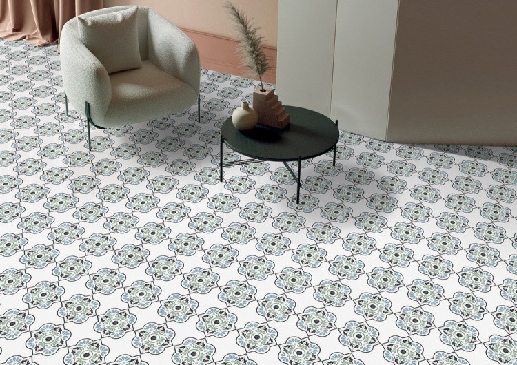 Универсальная плита (керамогранит) Ennface Ponza Petals Matt 20x20 см