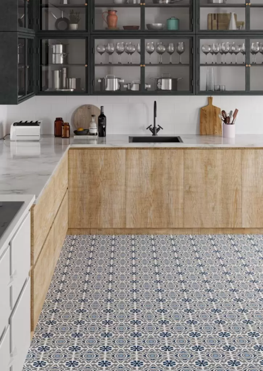 Напольная плитка Gayafores Musa blue 33,15x33,15 см