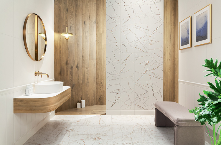 Настенная плитка Tubadzin Sophi Oro white STR 29.8x59.8 см