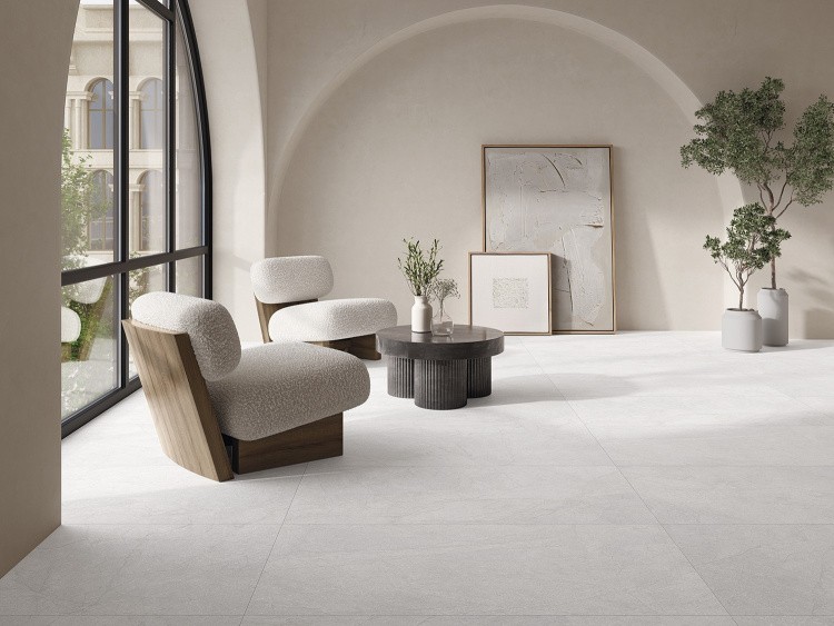 Универсальная плитка (керамогранит) Azuvi Alleghe White 90x90 см