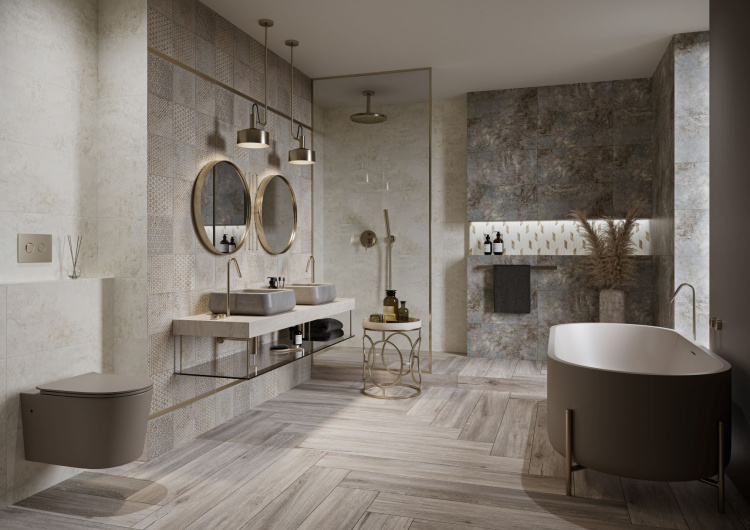 Настенная плитка Domino Campania Grey 30,8x60,8см