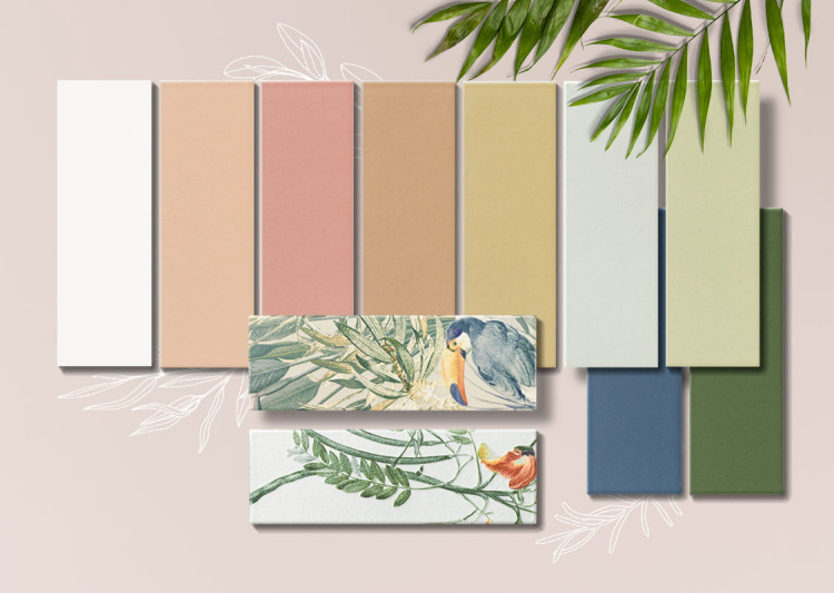 Настенная плитка Mainzu Jungle Flamingo 10x30 см