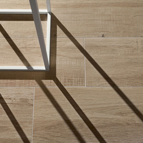 Универсальная плитка (керамогранит) Tubadzin Wood Grain red STR 119.8x19 см