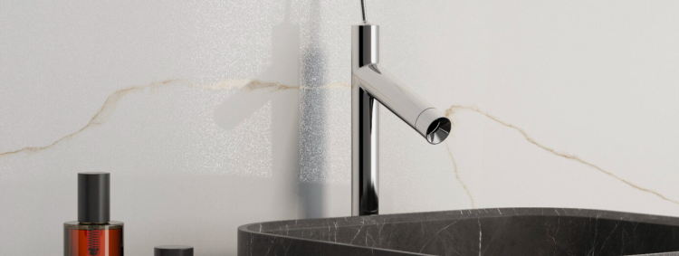 Универсальная плитка (керамогранит) Prissmacer Bianco Mare Gold 120x60 см