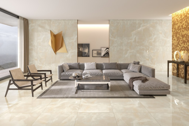 Универсальная плитка (керамогранит) Ennface Olimpo Beıge High Glossy 160x80 см