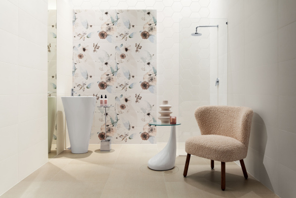 Настенная плитка Mild Garden white 1 STR 29,8x74,8 см