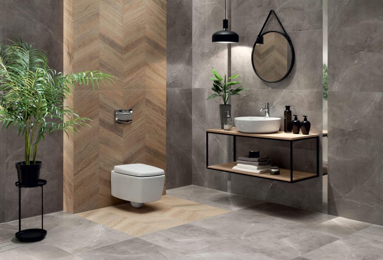 Универсальная плитка (керамогранит) Domino Remos grey MAT 119.8x59.8 см