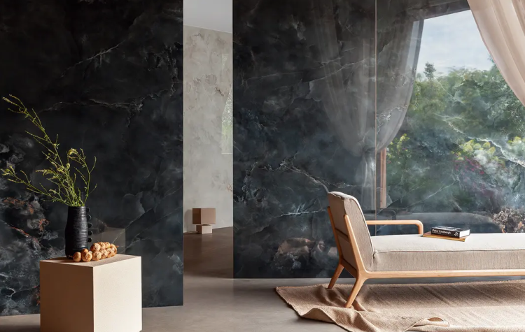 Универсальная плитка (керамогранит) Tubadzin Aquamarine black POL 79.8x79.8 см