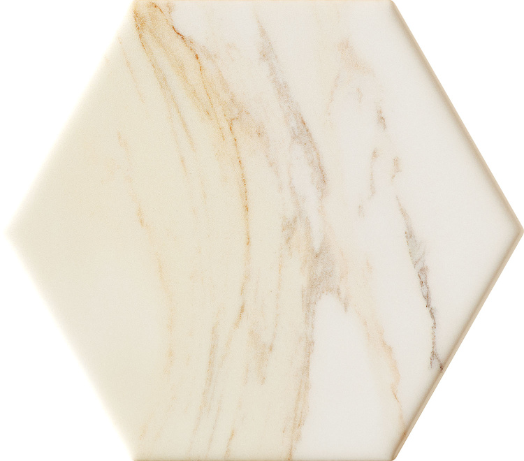 Настенная плитка Domino Flare white hex 12.5 x 11 см