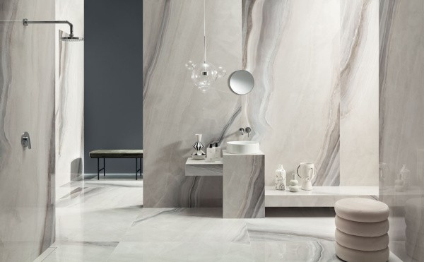 Универсальная плитка (керамогранит) Tubadzin White Opal POL 274.8x119.8 см