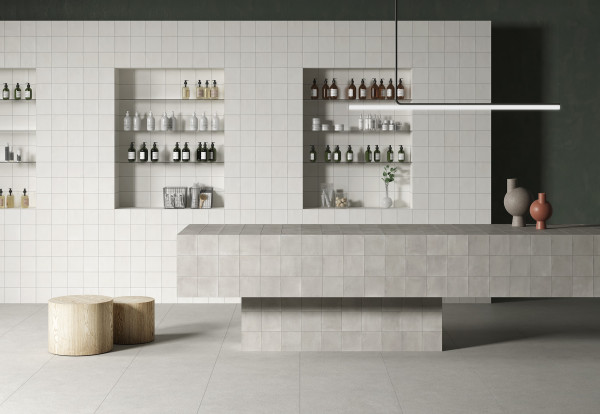 Универсальная плитка (керамогранит) Azuvi Terra White 15x15 см