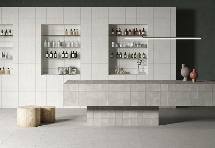 Универсальная плитка (керамогранит) Azuvi Terra White 15x15 см