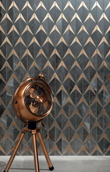 Настенная мозаика Tubadzin Brainstorm graphite 23,1x19,6 см