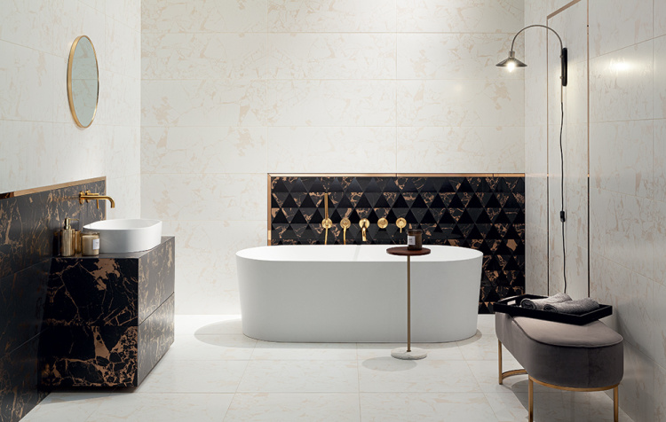 Настенная мозаика Tubadzin Gold Moon dark 32.8x25.8 см