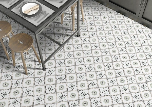 Универсальная плита (керамогранит) Ennface Ponza Flower Matt  20x20 см Универсальная плита (керамогранит) Ennface Ponza Flower Matt  20x20 см