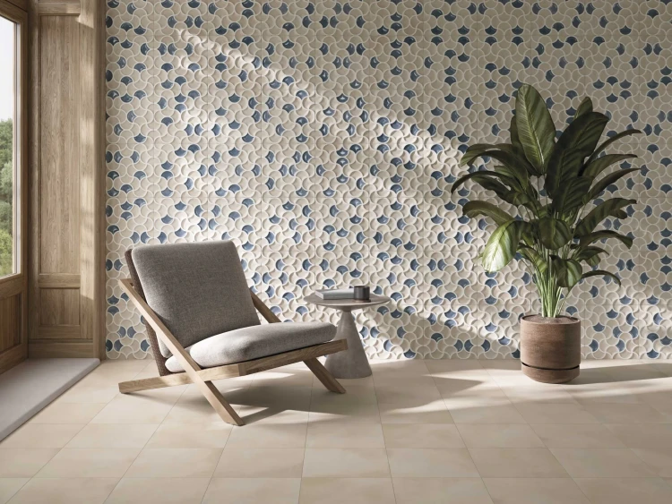 Настенная плитка (из керамогранита) Realonda Bari Lattice Sand Aqua 33x33 см