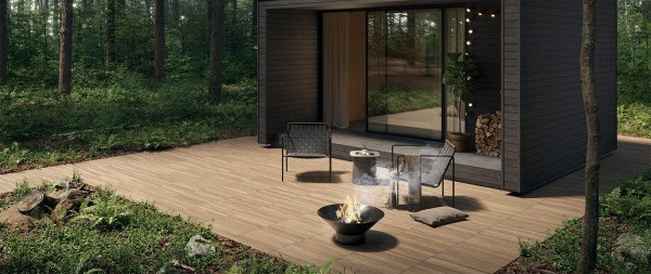 Утолщенная плитка (керамогранит) Tubadzin Wood Deck koraTER STR 59.8x59.8x1.8 см