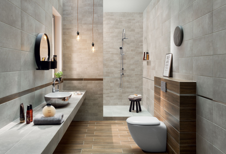 Настенная плитка Arte Minimal szara 44.8x22.3 см