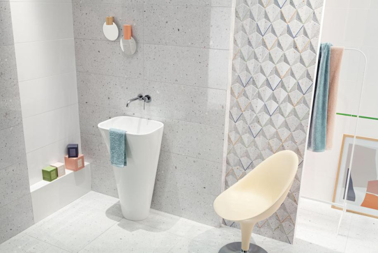 Настенная мозаика Tubadzin Dots grey 22.1x29.8 см